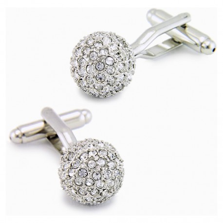 Boutons de Manchette Boule Diamant