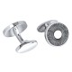 Boutons de Manchette Acier Guilloché