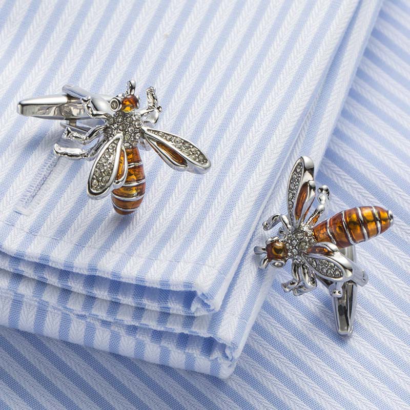Nid d'abeille et abeille Design Chaussettes Cravate et Boutons de Manchette Ensemble Cadeau 