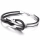 Bracelet Infinity Cuir et Acier