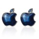 Boutons de Manchettes Pomme Bleue