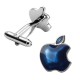 Boutons de Manchettes Pomme Bleue