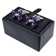 Boutons de Manchette Chien Lux Art Violet